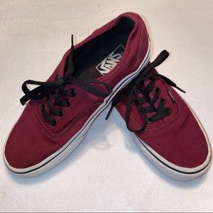 Burgundy Vans women 7 men 5.5